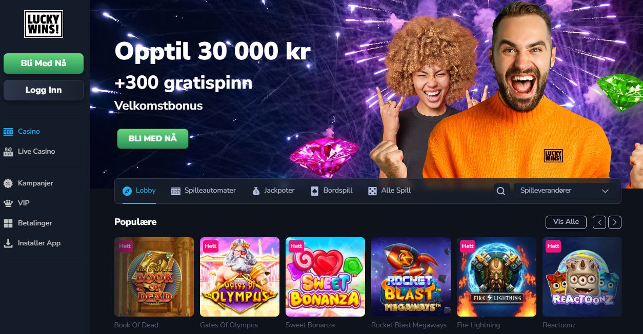 LuckyWins Casino Norge (2023)