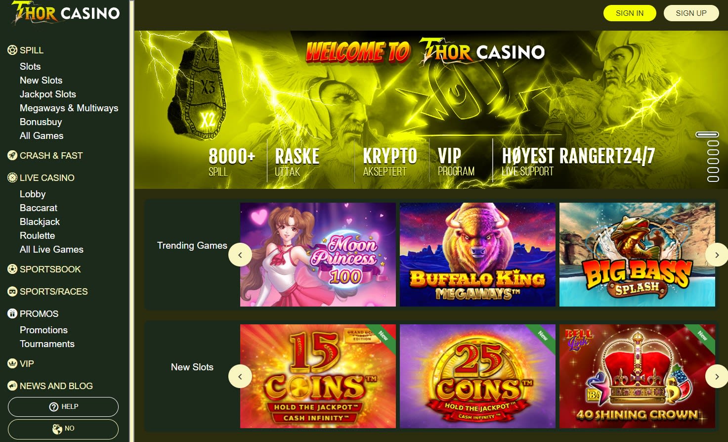 Thor Casino Norge 2024