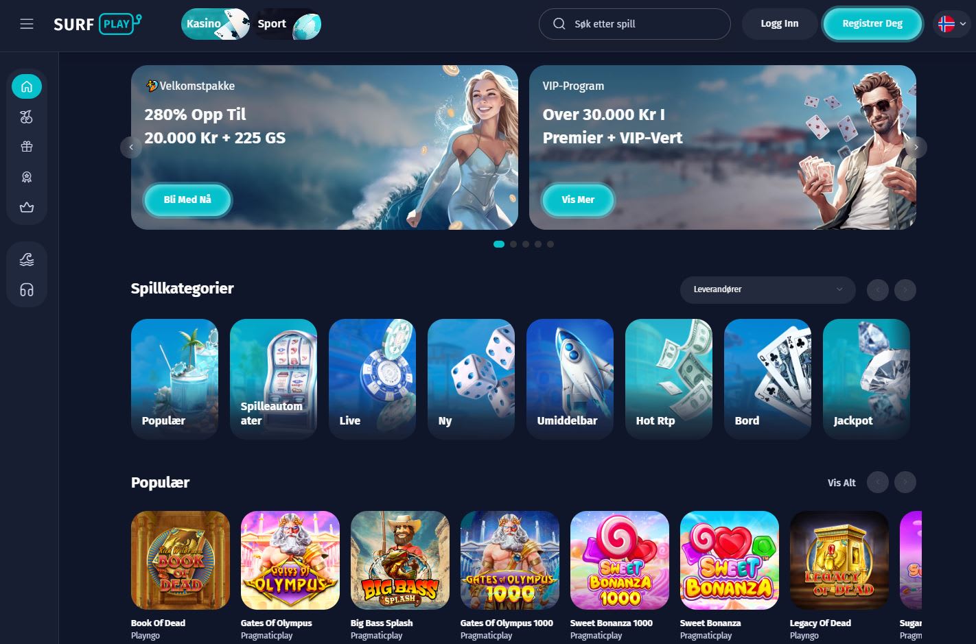 Surfplay Casino Norge 2024