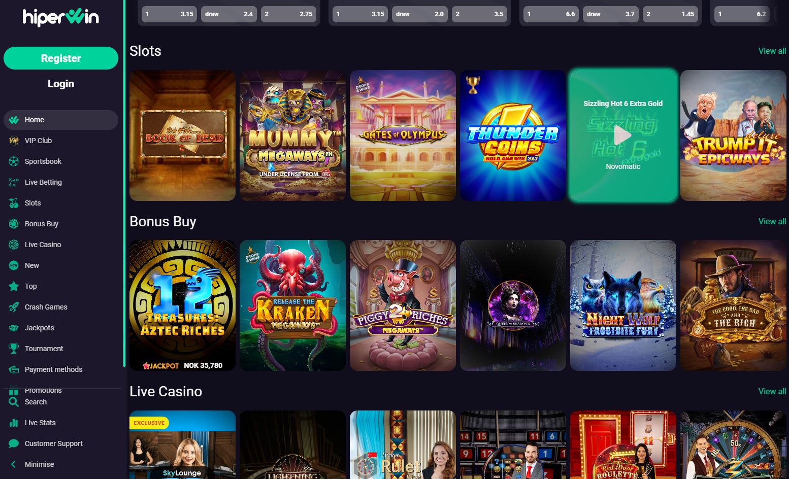 Hiperwin Casino Norge 2024