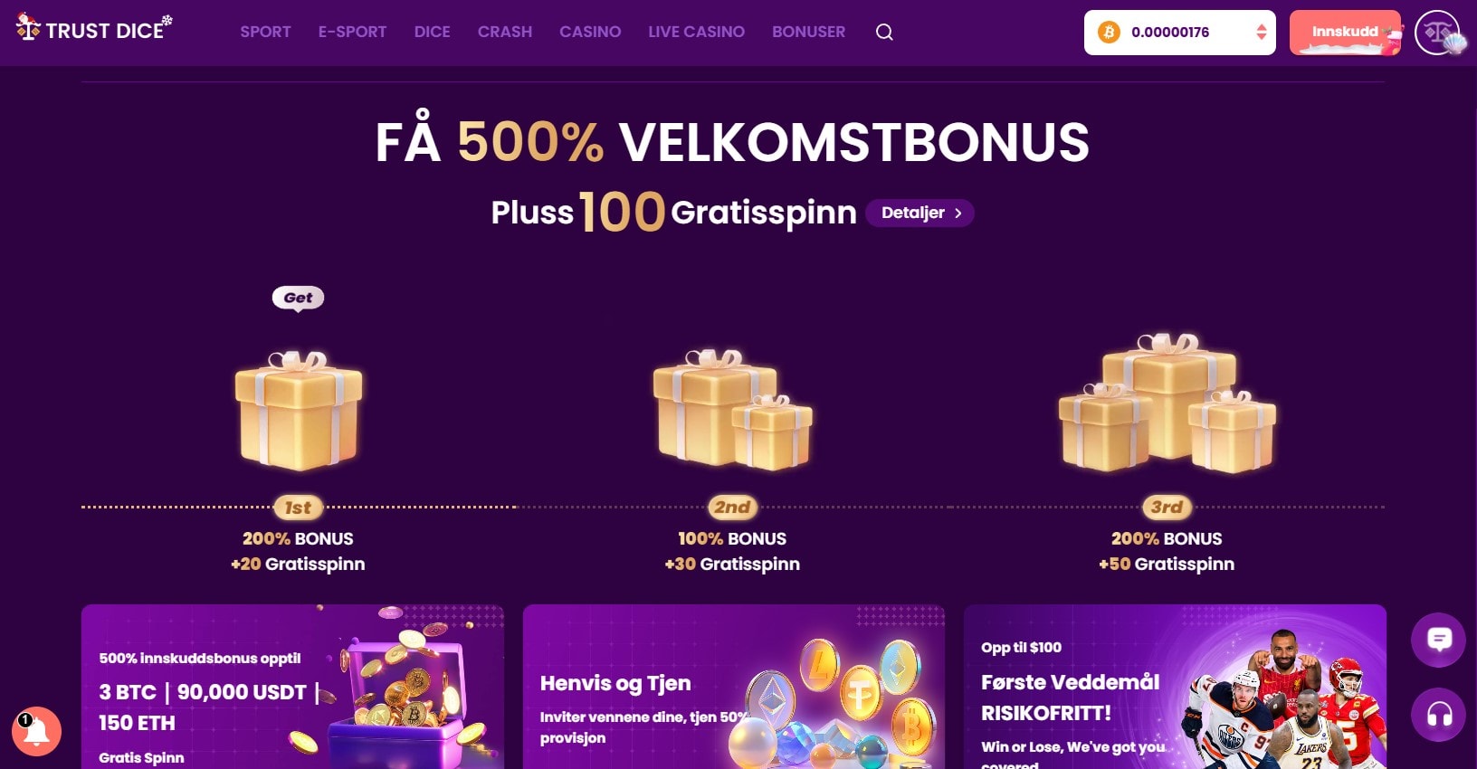 Trust Dice Casino Norge 2024