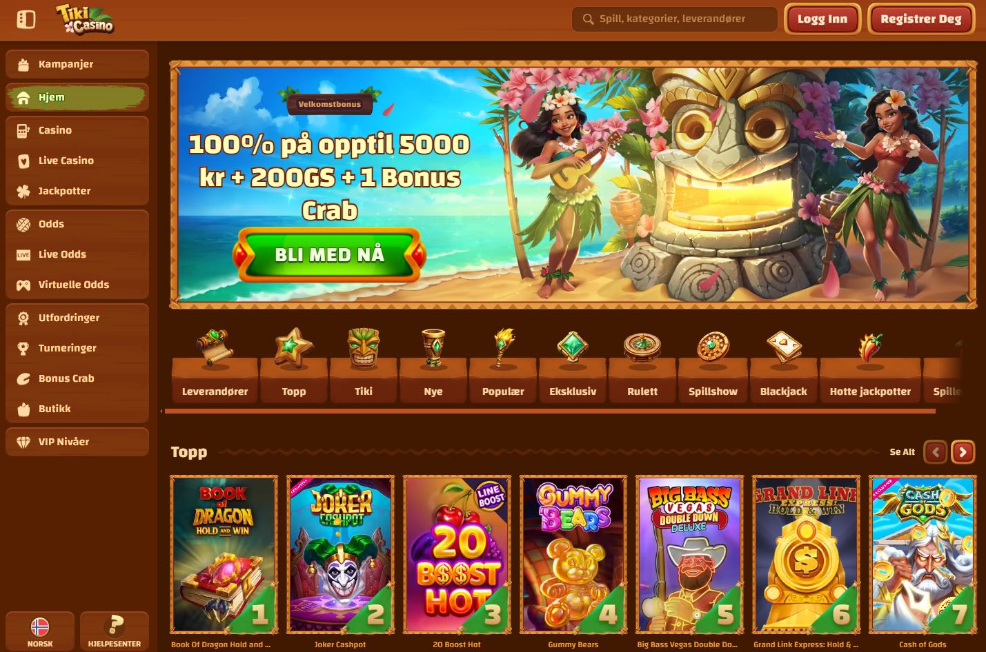 Tiki Casino Norge 2025