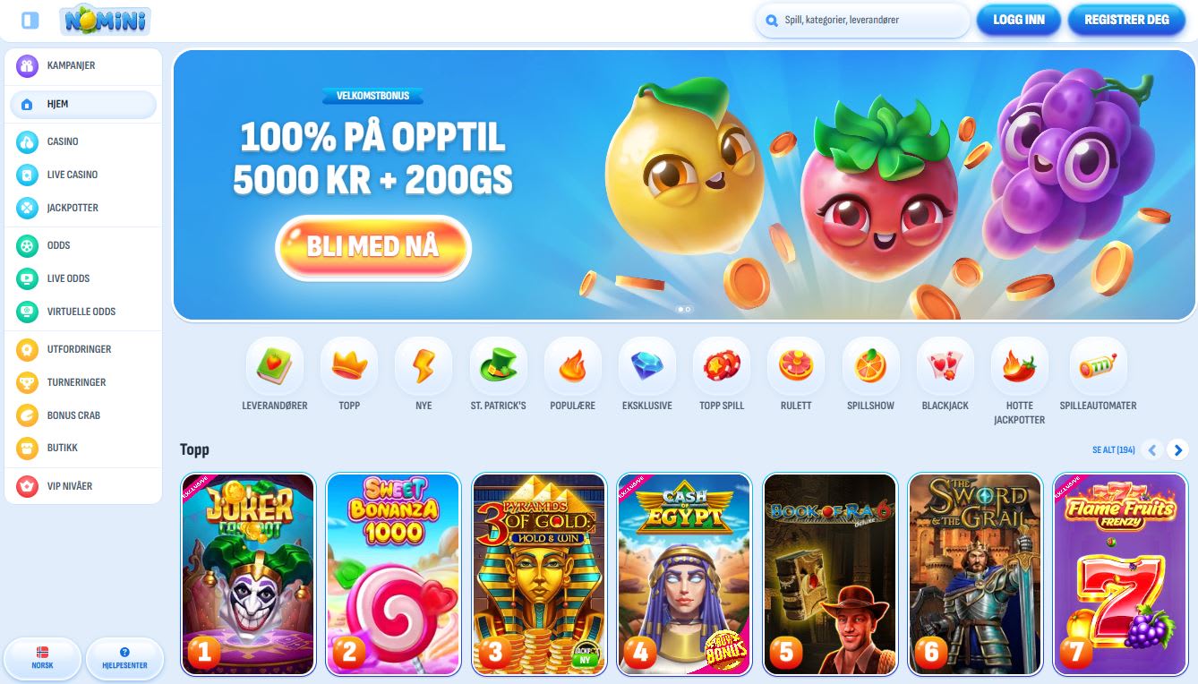 Nomini Casino Norge 2025