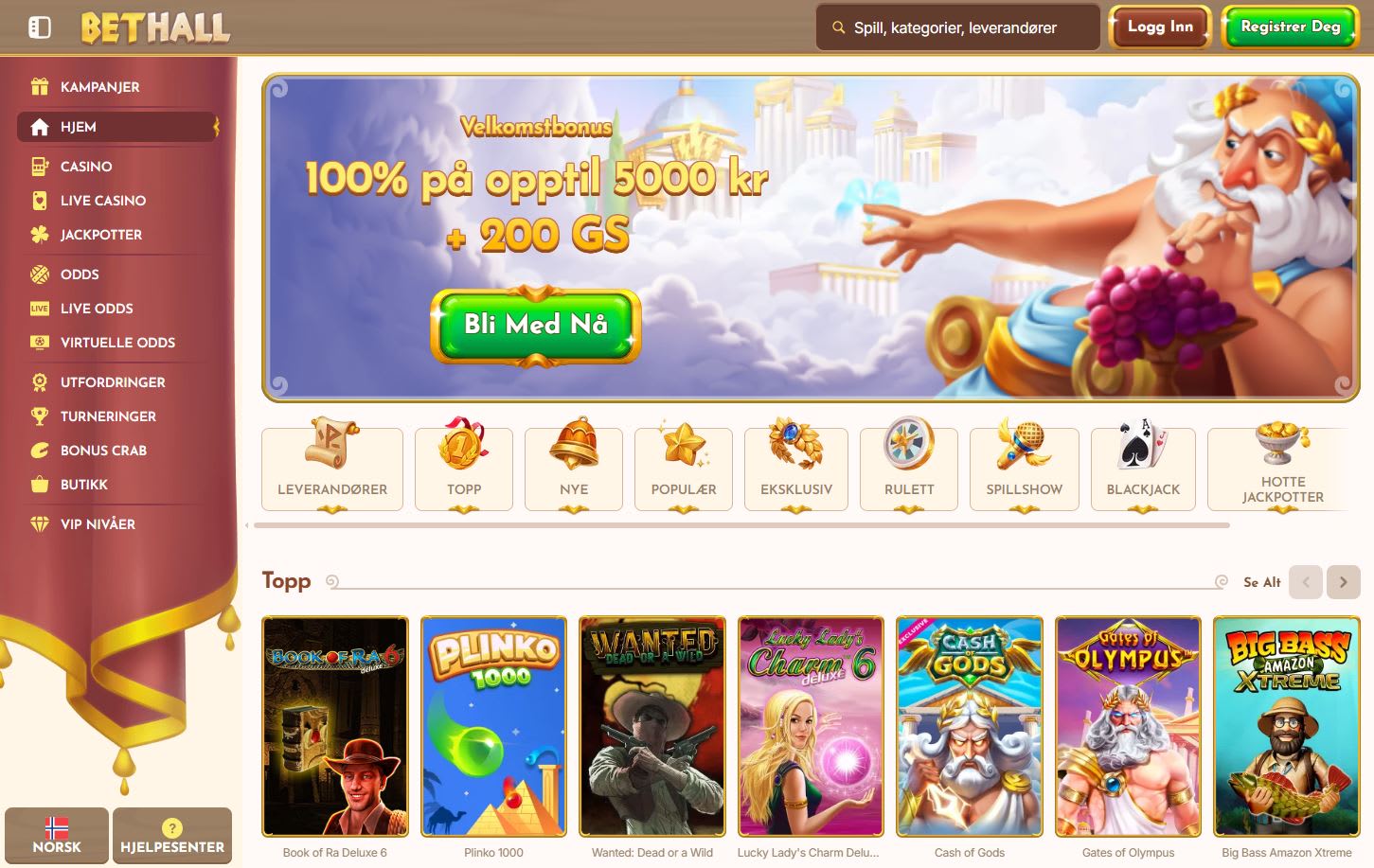 Bethall Casino Norge 2025