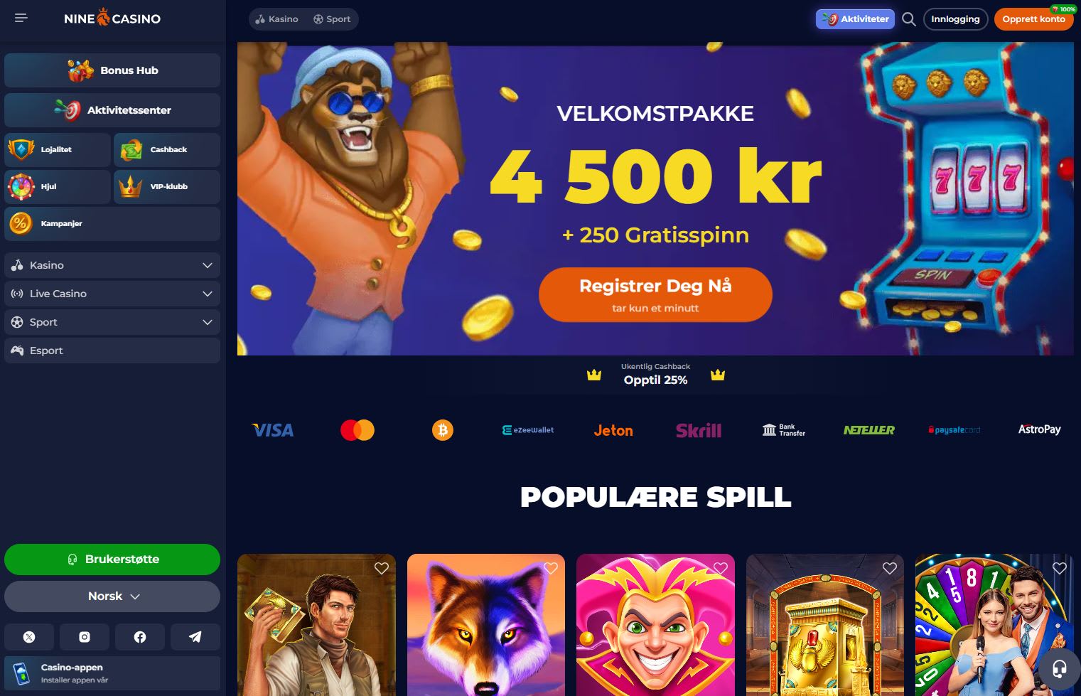 Nine Casino Norge 2025