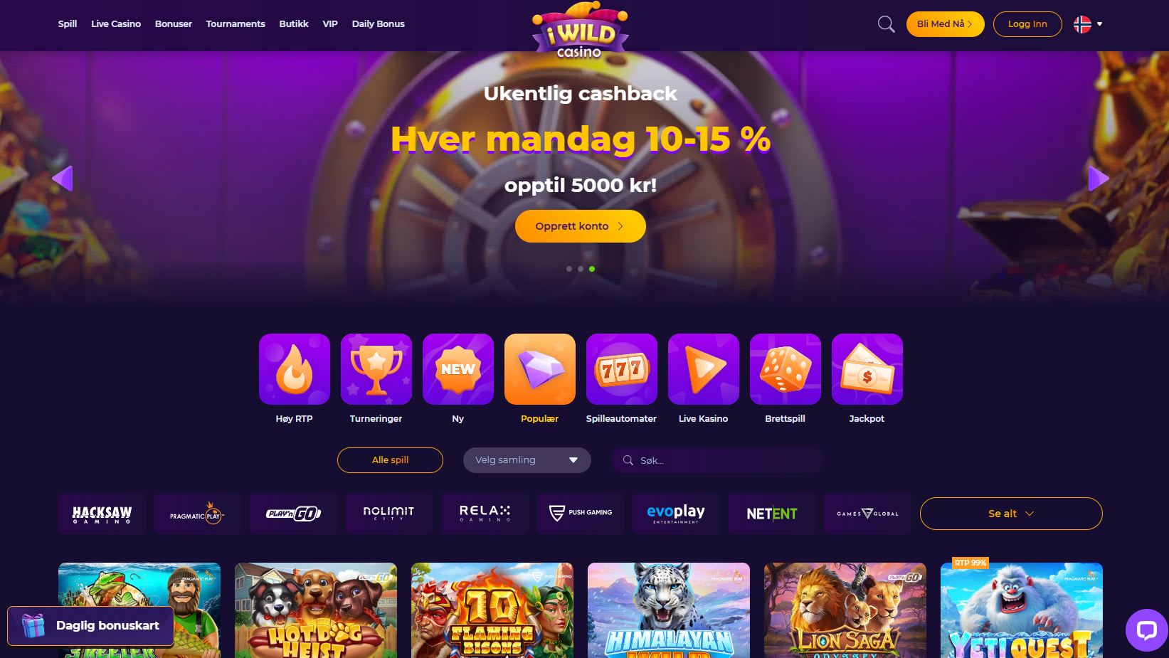 iWild Casino Norge 2025