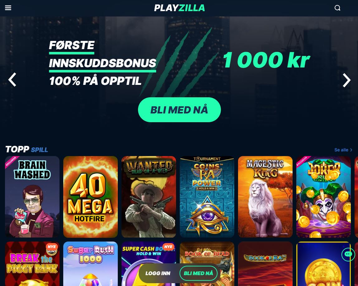 PlayZilla Casino Norge 2025