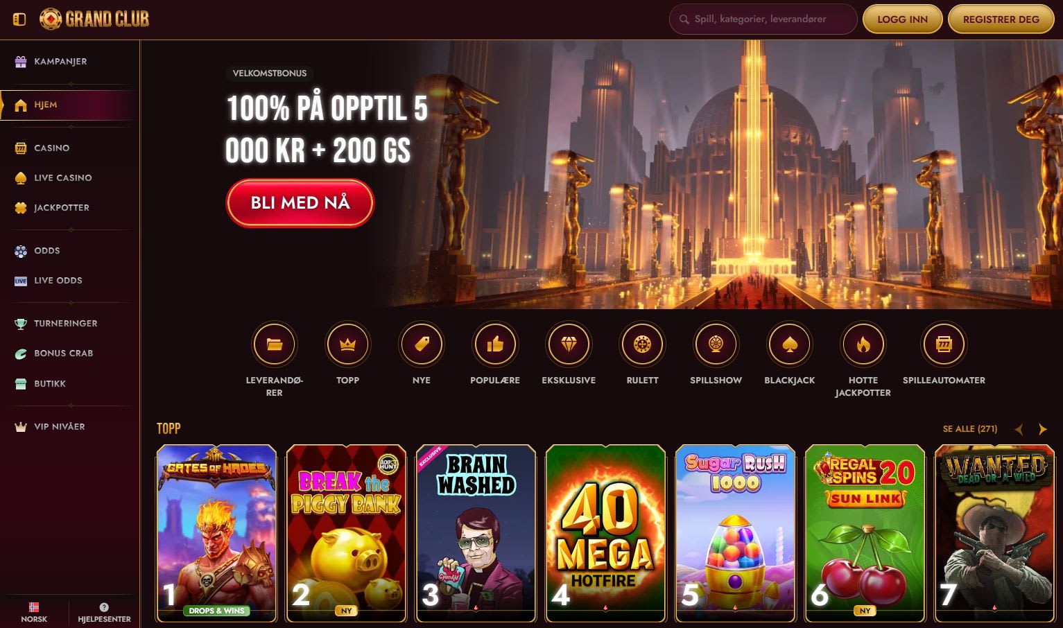 Grand Club Casino Norge 2025