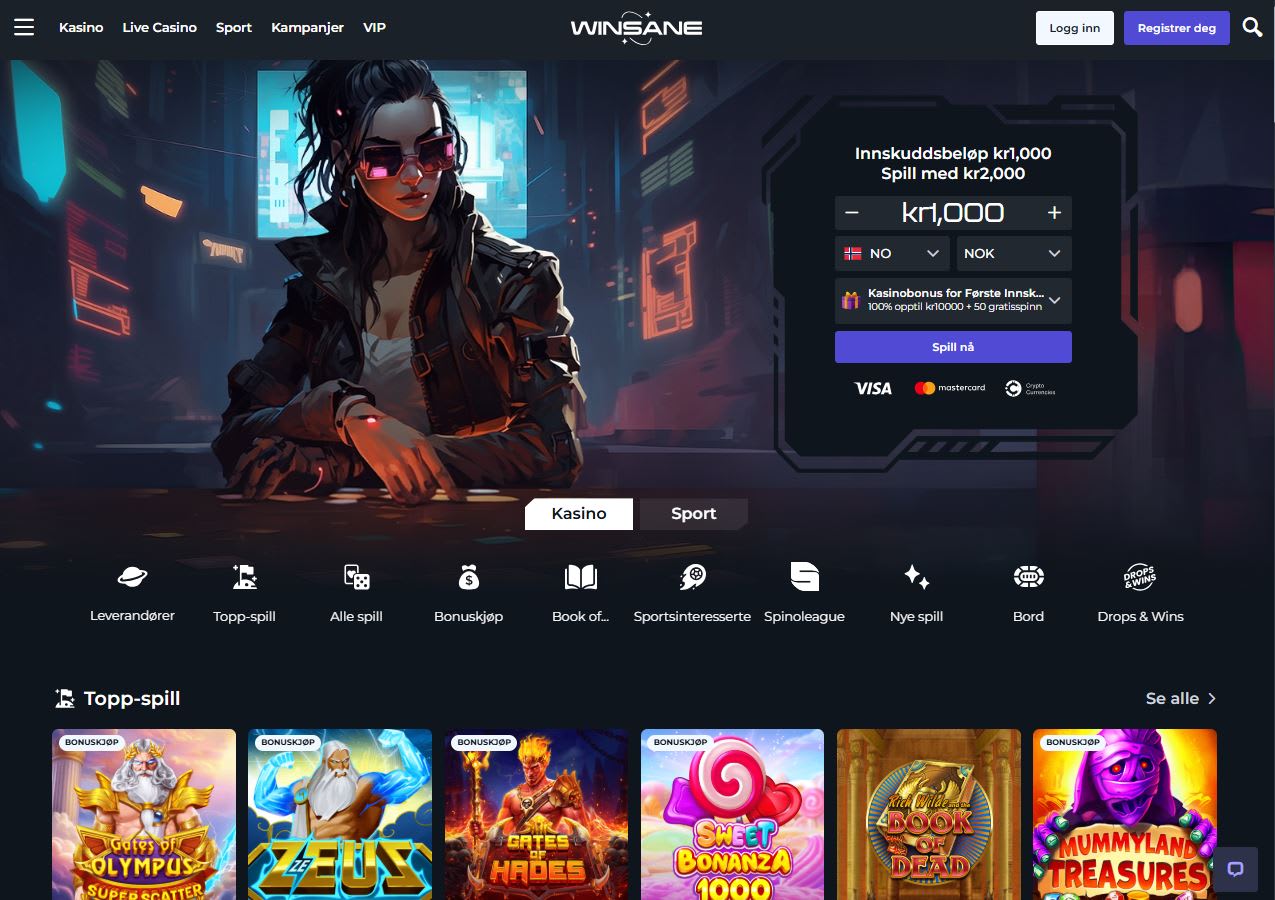 Winsane Casino Norge 2025