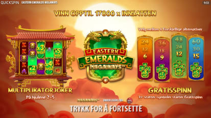 Eastern Emeralds Megaways (Startskjerm)