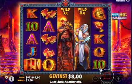 Zeus vs Hades Guder av Krig gratisspinn